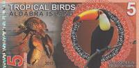Seychellen 5 Dollars Seychellen tropical birds 5 dollars 2017 Aldabra Island UNC -