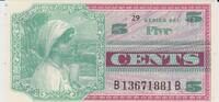 USA 5 Cents USA 5 cents 1968 Military Certificate UNC Very Rare -