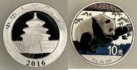 China 10 Yuan China 10 Yuan 2016 Panda Farbig , TOP ERHALTUNG!!! Very Rare! Proof -