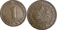 Deutschland 1 Pfennig Germany 1 Pfennig 1949 G XF J#376 -