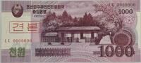 Nord Korea 1000 Won Nord Korea 1000 Won 2008 Specimen UNC P#64s Rare!!! -