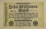 Deutschland 10 Millionen Mark Deutschland 10 Millionen Mark 22.08.1923 XF+ I-II Ro#105a -