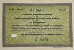 Deutschland 20 Reichsmark Deutschland Gutschein Kreditbrief 1932 Landwirtschaftlicher Kreditverein Sachsen Dresden 1932 UNC -