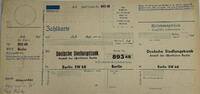 Germany Zahlkarte Germany Drittes Reich Zahlkarte Berlin Deutsche Siedlungsbank Berlin SW 68 -