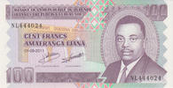 Burundi 100 Francs Burundi 100 Francs 01.09.2011 Pick#44b UNC -
