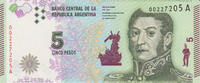 Argentina 5 Pesos Argentina 5 Pesos 2015 Pick#359 UNC -