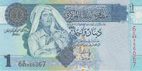 Libyen 1 Dinar Libyen 1 Dinar 2004 Pick#68a UNC -
