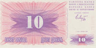Bosnia Herzegowina 10 Dinara 1992 Bosnia Herzegowina 10 Dinara 01.07.199... 3,00 EUR  + 10,00 EUR frais d'envoi