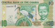 Gambia 10 Dalasis Gambia 10 Dalasis 1996 Pick#17a UNC -