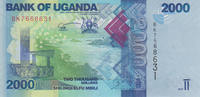 Uganda 2000 Shillings Uganda 2000 Shillings 2015 Pick#50 UNC -