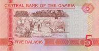 Gambia 5 Dalasis Gambia 5 Dalasis 1996 Pick#16 UNC -
