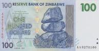 Zimbabwe 100 Dollars Zimbabwe 100$ Dollars 2007 Pick#69 UNC -