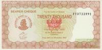 Simbabwe 20 000$ Dollars Zimbabwe 20 000$ Dollars 2003 Pick#23f UNC -