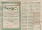 Russland Russia Stock RUSSIA MINING Societe Miniere & Metallurgique du Tambov 1911 Brussels Belgium VF -