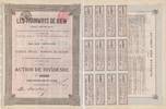 Belgie Bruxelles Stock Aktion Stock Bruxelles les tramways de kiew 100 Francs 1905 XF -