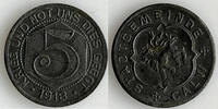 Germany Deutschland 5 Pfennig Calw Germany Notgeld 5 Pfennig 1918 Calw Stadtgemeinde XF -