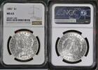 USA $1 SILVER DOLLAR America 1 dollar 1887 NGC MS63 KM#110 TOP ERHALTUNG !!! -