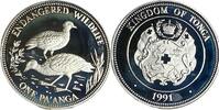 Tonga 1 Pa‘anga Tonga 1 Pa‘anga 1991 Endangered Wildlife in Original Münzkapsel Proof -