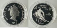 Neuseeland 5 Dollars Neuseeland 5 Dollars 1994 Olympia Games Lillehammer Abfahrtslauf mit Zertifikat! -