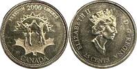 Canada 25 Cents Canada 25 cents 2000 Royal Canadian Mint Elizabeth II Freedom UNC KM#374a -