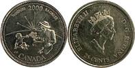 Canada 25 Cents Canada 25 cents 2000 Wisdom Elizabeth II UNC KM#378a -