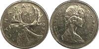 Canada 25 Cents Canada 25 cents 1977 Elk Elizabeth II XF KM#62b -