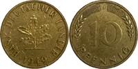 Deutschland 50 Pfennig Germany 10 Pfennig 1949 J XF J#378 -