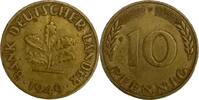 Deutschland 10 Pfennig Germany 10 Pfennig 1949 F XF J#378 -