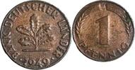 Deutschland 1 Pfennig Germany 1 Pfennig 1949 J XF J#376 -