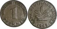 Deutschland 1 Pfennig Germany 1 Pfennig 1949 F XF J#376 -