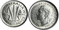 Australia 3 Pence Australia 3 Pence 1943 Three Pence UNC KM#37 TOP ERHALTUNG!!! -