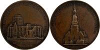 Deutschland Medaille Germany Hamburg Medaille 1842 Zerstörung der St. Nikolai Kirche XF+ -