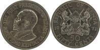 Kenya 50 Cents Kenya 50 Cents 1971 the First President of Kenya UNC KM#13 -