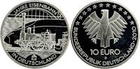 Deutschland Deutschland, Germany, BRD 10 Euro 2010 D 175 Jahre Eisenbahn in Deutschland mit Originalkapsel -
