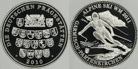 Deutschland 10 Euro BDR Gedenkmünze 2011 FIS-Alpine Ski Stuttgart ST in Original Kapsel Zertifikat -