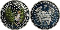 Germany Germany Silver Gedenkmünze Deutsche Märchen Brüder Grimm Die Sterntaler mit Zertifikat und Original Kapsel -