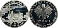 10 Euro Germany Silver 10 Euro 2010 D 175 Jahre Eisenbahn mit Zertifikat und Original Ka -