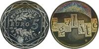 Frankreich 5 Euro France 5 Euro 2013 Egalite Silver UNC Gad#EU645 mit herrlichem Patina! -
