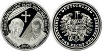 Germany Germany Silver Gedenkmünze 2014 Papst Johannes Paul II Heligsprechung Proof! -