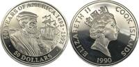 Cook Islands 50 Dollars Cook Islands 50 Dollars 1990 Jacques Cartier 500 Years of America -