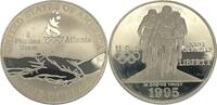 USA 1 Dollar USA 1 Dollar 1995 Atlanta XXVI Olympiad Radfahren Proof in Original Kapsel B#265 -
