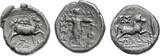 Antike - Griechen - Thessalien Lot von 3 Bronzen: (Thessalische Liga) TTB