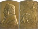 Belgien Bronze-Plakette Albert I. 1909-1934 -