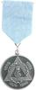 Freimaurer Versilberte Medaille an blauem Band mit Nadel der Loge " Zur wahren Brudertreue" in Leer/Ostfriesland -