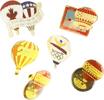 Luftfahrt Lot von 6 Stücken bunt emaillierte, moderne Ballon-Abzeichen und -Pins -