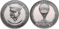 Luftfahrt - Ballon Bronzemedaille, versilbert a.d. Jungfernfahrt des Freiballons Graf Zeppelin -