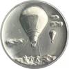 Luftfahrt - Ballon Weißmetallmedaille, einseitig a.d. Ballonfahrt -