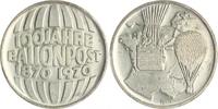 Luftfahrt - Ballon Silbermedaille auf 100 Jahre Ballon-Post -