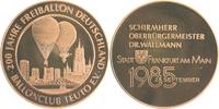 Luftfahrt - Ballon Kupfermedaille auf 200 Jahre Freiballon Deutschland, Ballonclub Teuto e.V. Frankfurt/M. -