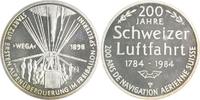 Luftfahrt - Ballon Silbermedaille auf 200 Jahre Schweizer Luftfahrt -